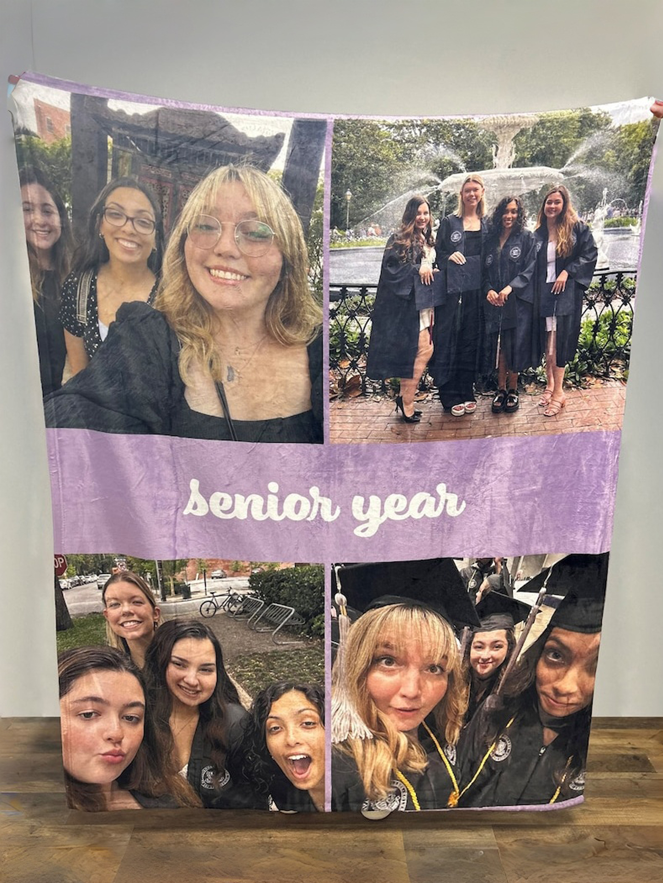 Custom Flannel Travel Photo Blanket Gift